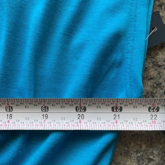 NWT Faded Glory Blue Dress V-Neck Empire Waist Women’s size Large XL Polyester - Picture 6 of 7